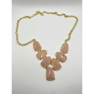 Kendra Scott Gold-Plated Necklace With Rose Quartz Accents